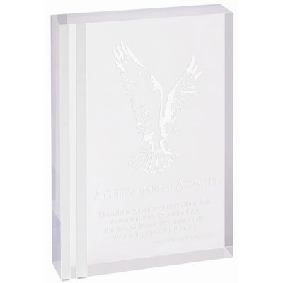Rectangle Acrylic Award with Silver Edge (6" x 8")