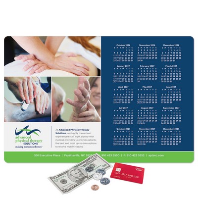 Vynex® Peel&Place® Ultra Thin removable/repositionable Calendar Counter Mat-12"x18"x.015"