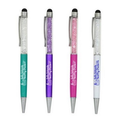 Crystal Ball Pen With Stylus