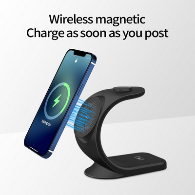 3-in 1 Magnetic Wireless Charger Stand