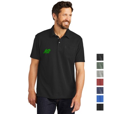 Port Authority C-FREE Cotton Blend Pique Pocket Embroidered Polo