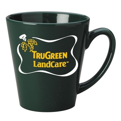12 Oz. Green Gloss Cafe Latte Coffee Mug