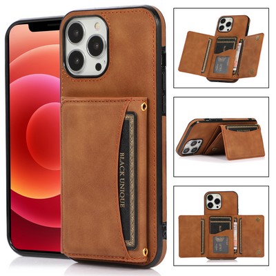 iPhone 14 plus pro max wallet leather case