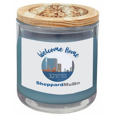 14 Oz. Luxury Candle in Glass Jar w/Wood Lid