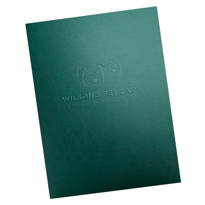 Quick Ship Blind Embossed Premium Linen 9x12 Economy Pocket Folder