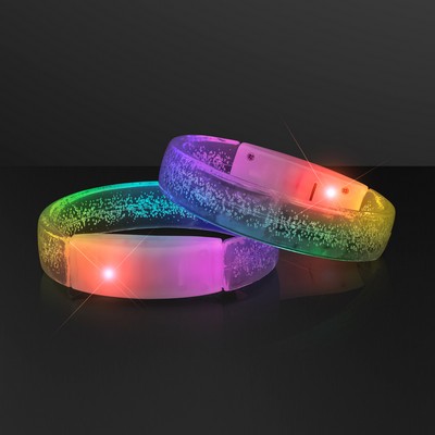 Color Change Bangle Bracelet, Light Bubbles - BLANK