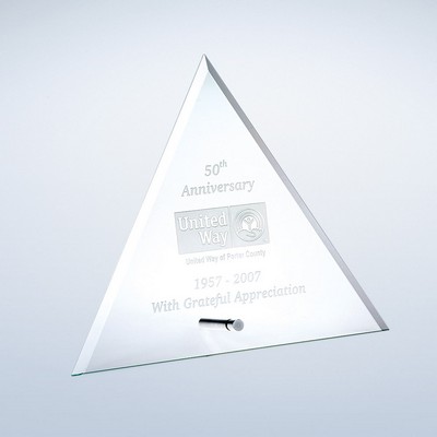 Beveled Triangle Award w/Aluminum Pole - Medium