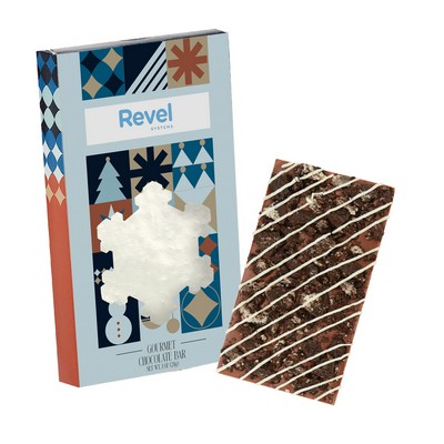 1 Oz. Belgian Chocolate in Snowflake Window Box - Milk & Cookies Bar