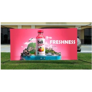 4'x 10' Ft Banner 13 OZ. printed 1 side Piced By SQ.FT