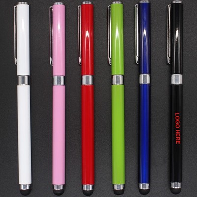 Metal Ballpoint Pen w/Stylus