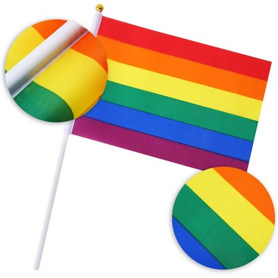 Mini Rainbow Handheld Stick Flags