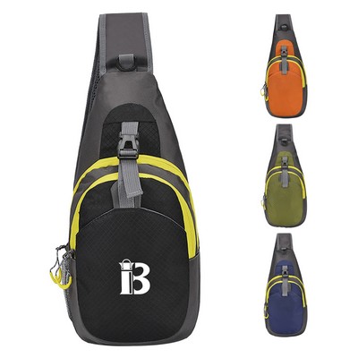 Nylon Crossbody Chest Bag for Hiking Travel