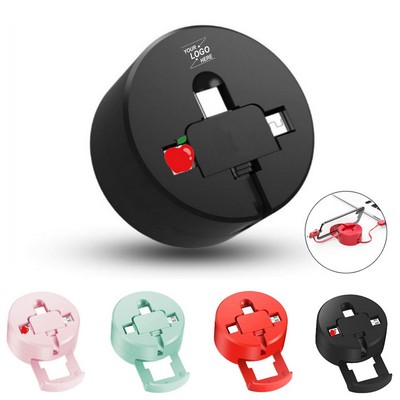 3-in-1 Charging Cable Set w/Phone Holder