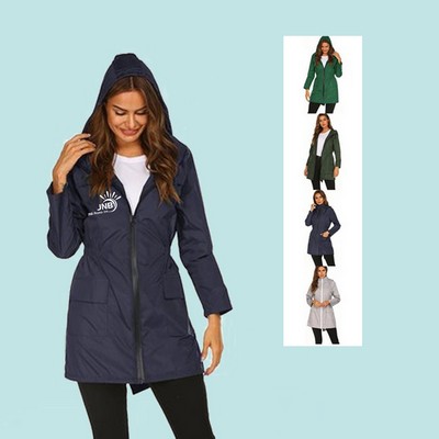 Rain Jacket with Hood for Women