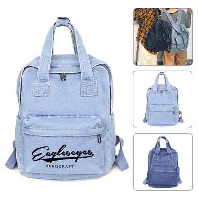 Denim Canvas Backpack