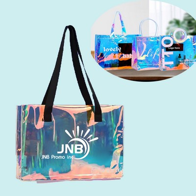 Women's Transparent Plastic Beach Tote Bag