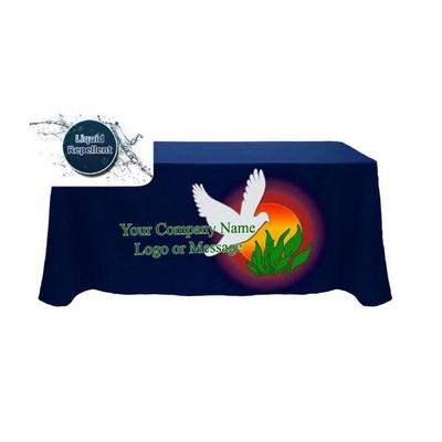5' Custom Printed Liquid Repellent Table Throw - Front Panel Print