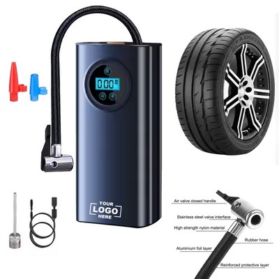LCD - Display Portable Tire Inflator: Ideal for Cars, Motorcycles, Bicycles & Balls.