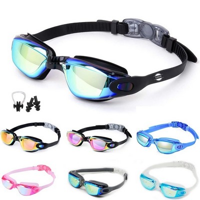 Swimming Goggles Anti Fog with Ear Plugs Nose Clip