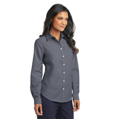 Port Authority Ladies SuperPro Oxford Shirt.