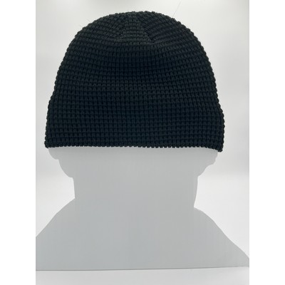 Knitted Waffle Beanie Short Style includes Woven Label