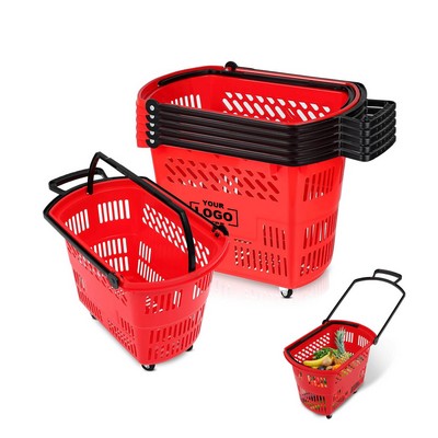 Rolling Shopping Basket Cart.