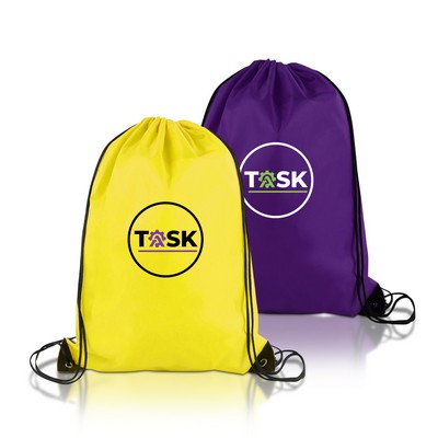 Black Trim Sports Drawstring Backpack