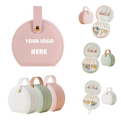 Small Round Jewelry Case Travel Jewelry Box