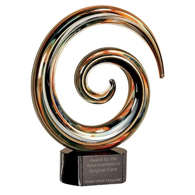 9.25" Swirl Art Glass