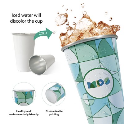 15oz Full Color Cold Color Changing Aluminum Tumbler