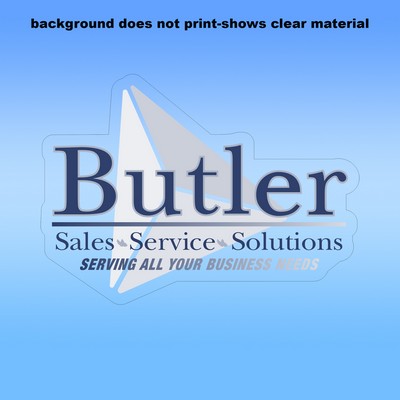 Clear Removable Glass Decals (6"X9.5") - Removeable. Repositionable. Custom Shape