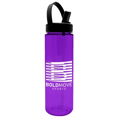 Freedom Bottle - 28 oz.Transparent Tritan™ Bottle with Flip Straw Handle Lid