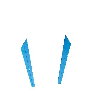 4.75X7.5 Color Edge Blue Diamond 1" Thick Acrylic