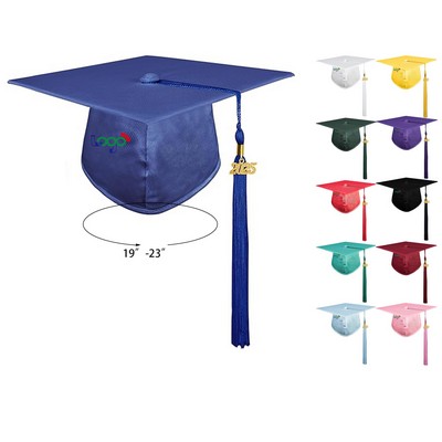 Shiny Adult Graduation Cap with 2025 Tassel
