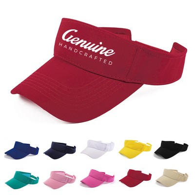 Cotton Adjustable Sun Visor Cap