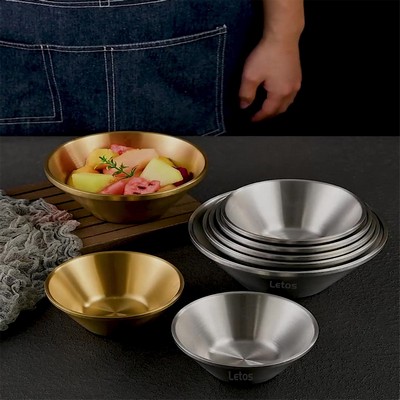 Stainless Steel Broad Brimmed Rice Bowl 13 oz.