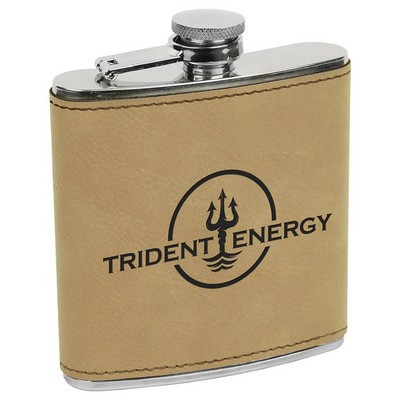 6 oz. Leatherette Stainless Steel Flask