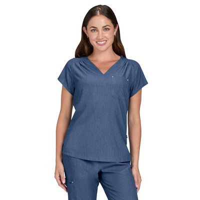 koi - Next Gen - Women's Heart-Shaped Neckline Up and Going Top