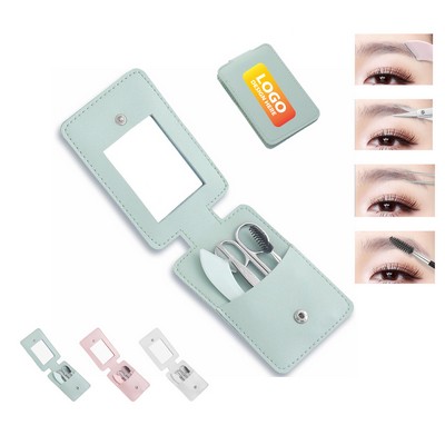 4 in 1 Set Eyebrow Trimmer Kit With Leather Pouches