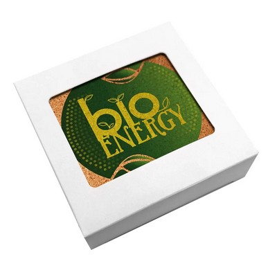 Cork Wood Coaster set of 4