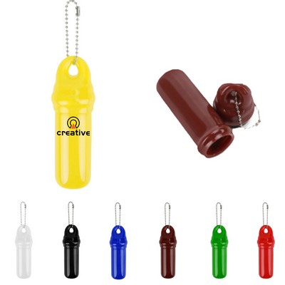 Floating Promotional Keytainer With Beaded Ball Chain