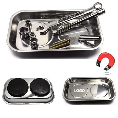 Custom Stainless Rectangular Tools Tray w/Strong Magnets