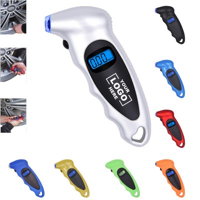 Electronic digital tire display pressure gauge