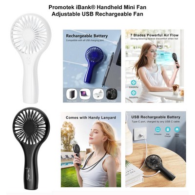 Promotek iBank® USB Rechargeable Handheld Fan