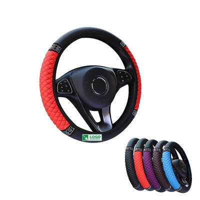 15 Inch Soft Leather Car Wheel Cover with Colorful Crystal