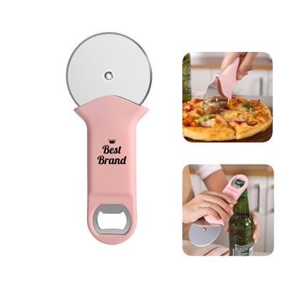 2 in 1 Pizza Cutter With Bottle Opener