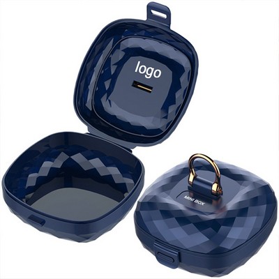 Elegant Portable Mini Box with Geometric Design - Perfect for Makeup, Jewelry, and More