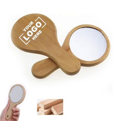 Natural Wood Makeup Mirror