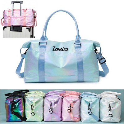 Multipurpose Travel Duffel Bag, Holographic Finish