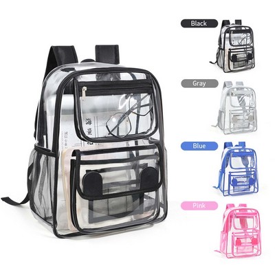 PVC Transparent Bookbag Stadium Approved Backpack